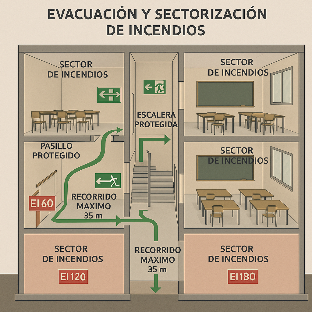CTE y colegios: lo que dice la normativa sobre resistencia al fuego