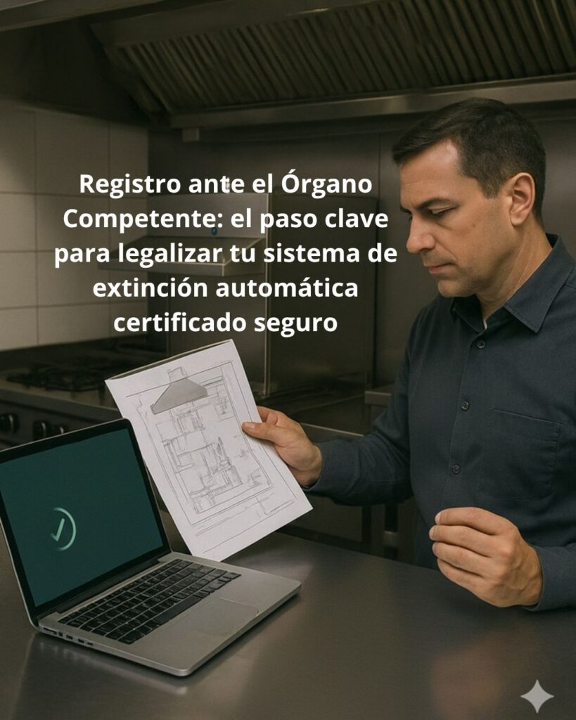 Registro ante el Órgano Competente: el paso clave para legalizar tu sistema de extinción automática certificado seguro