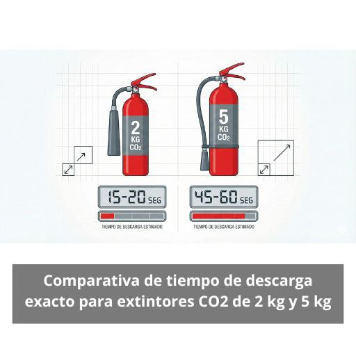 Tiempo de descarga exacto para extintores: análisis técnico completo y comparativo. Guía avanzada para comprender el comportamiento real