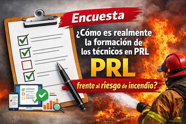 Formación en PRL frente al riesgo de incendio: una radiografía técnica necesaria. Una encuesta clave para evaluar la preparación real ante incendios.