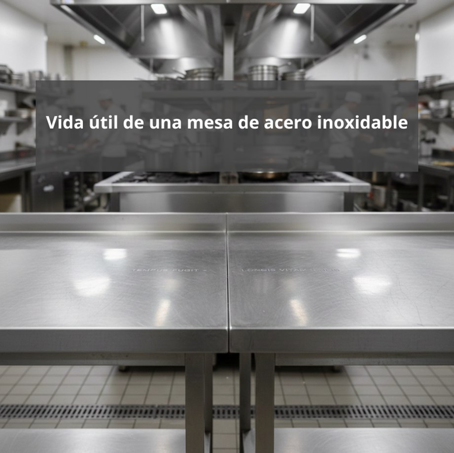 Vida útil de una mesa de acero inoxidable. Durabilidad profesional como pilar del equipamiento técnico.