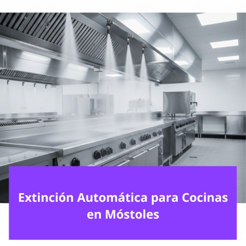 Extinción automática para cocinas Móstoles. Seguridad certificada para cocinas industriales en Móstoles.