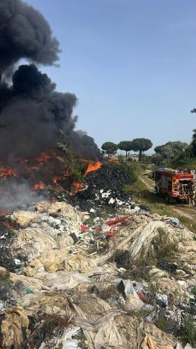Incendio en paraje de Almonte genera alarma por humo tóxico procedente de plásticos. Emergencia ambiental en Almonte