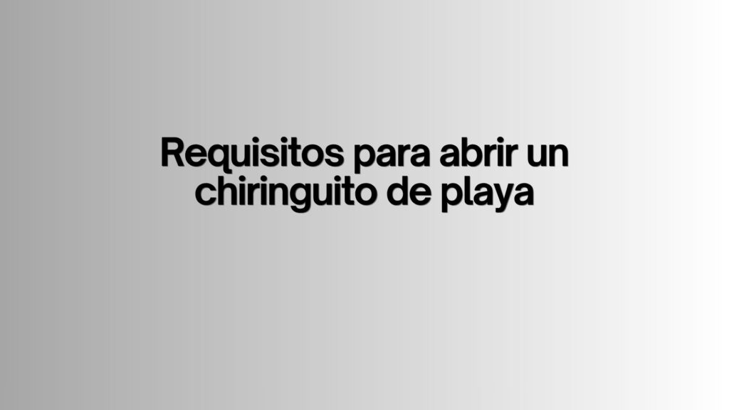 abrir un chiringuito de playa