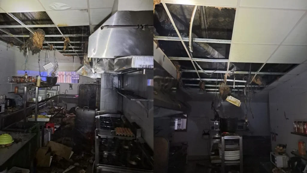 Fuego en un restaurante de Punta Umbría deja graves daños en la cocina de Rafamar