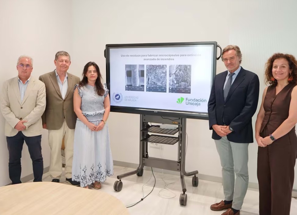 Tecnología malagueña recurre al reciclaje de residuos para crear microcápsulas contra incendios